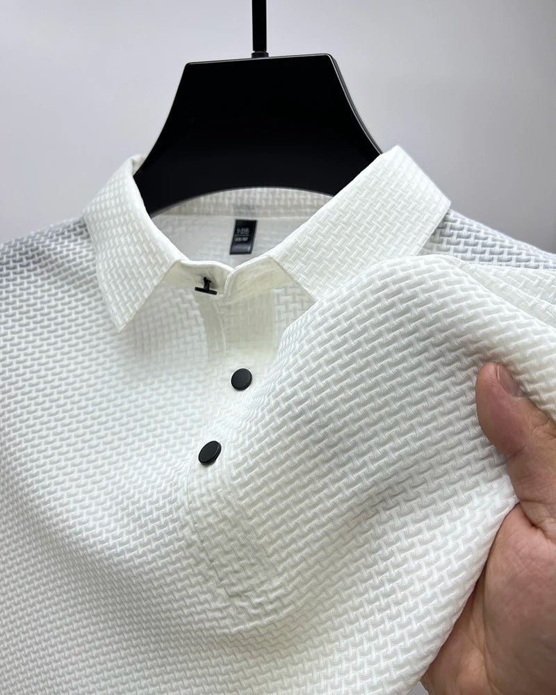 Prestigio – Short-Sleeved Elastic Polo Shirt