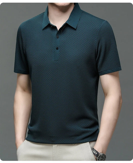 Prestigio – Short-Sleeved Elastic Polo Shirt