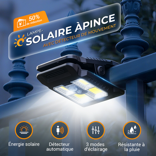 SunClip – Zonne-Cliplamp met Bewegingssensor voor Buiten