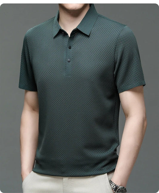 Prestigio – Short-Sleeved Elastic Polo Shirt