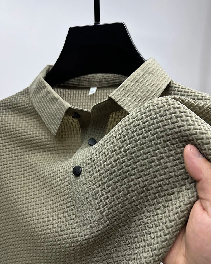 Prestigio – Short-Sleeved Elastic Polo Shirt