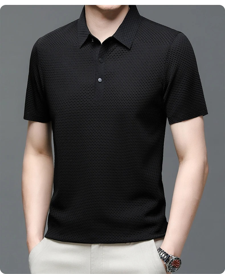Prestigio – Short-Sleeved Elastic Polo Shirt
